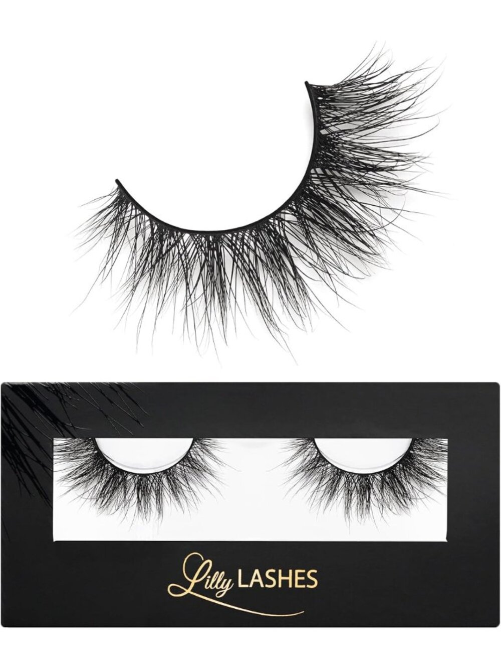 3D Mink Eyelashes for Wispy Natural Look, Reusable Fluffy Strip Lashes, 25x Use